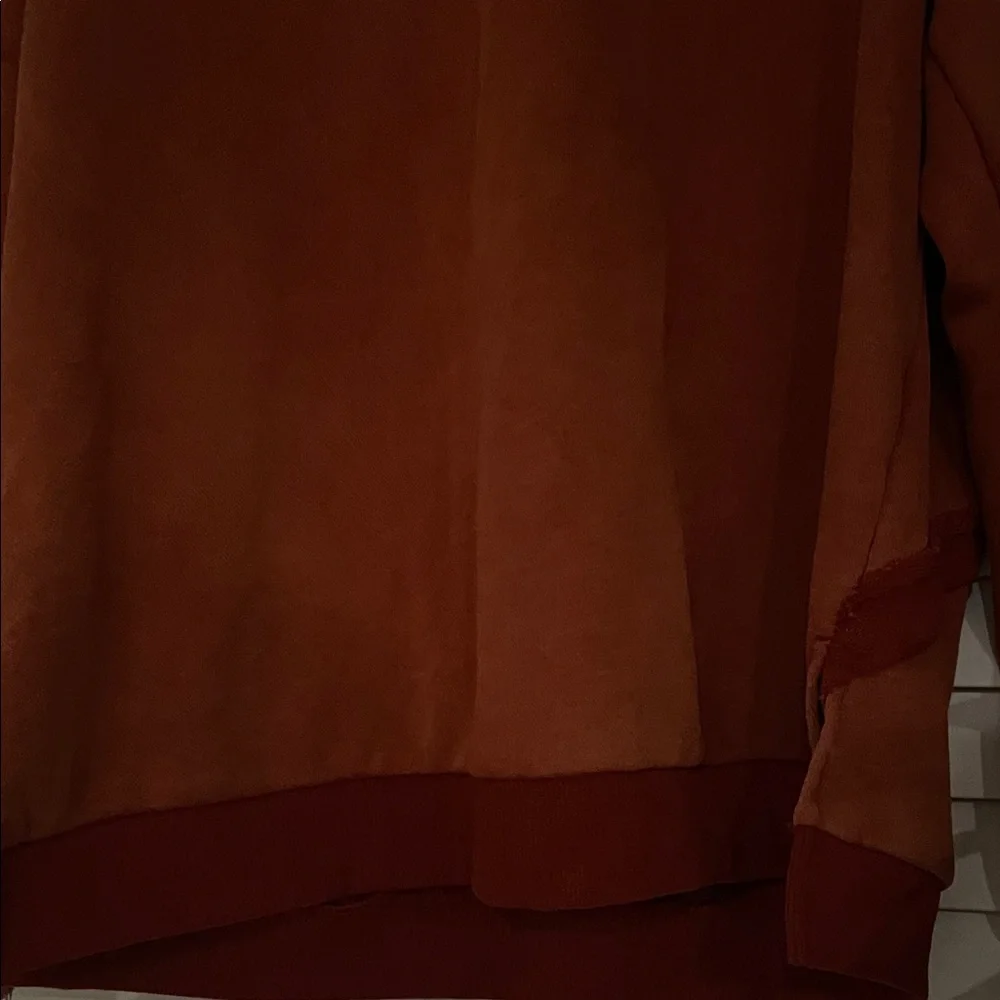 POL Rust Orange Lace-Up Back sweatshirt - Picture 6 of 15